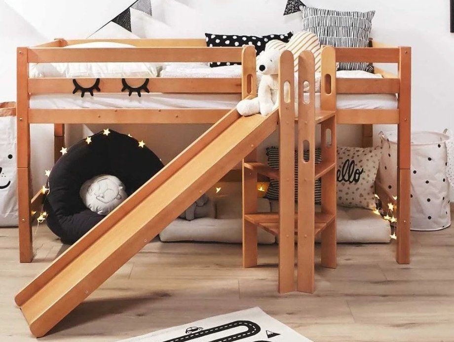 Letti: Kinderbett mit Rutsche, Massivholz – Nuovo (secondo la descrizione) da Staad SG venduto da clouds5