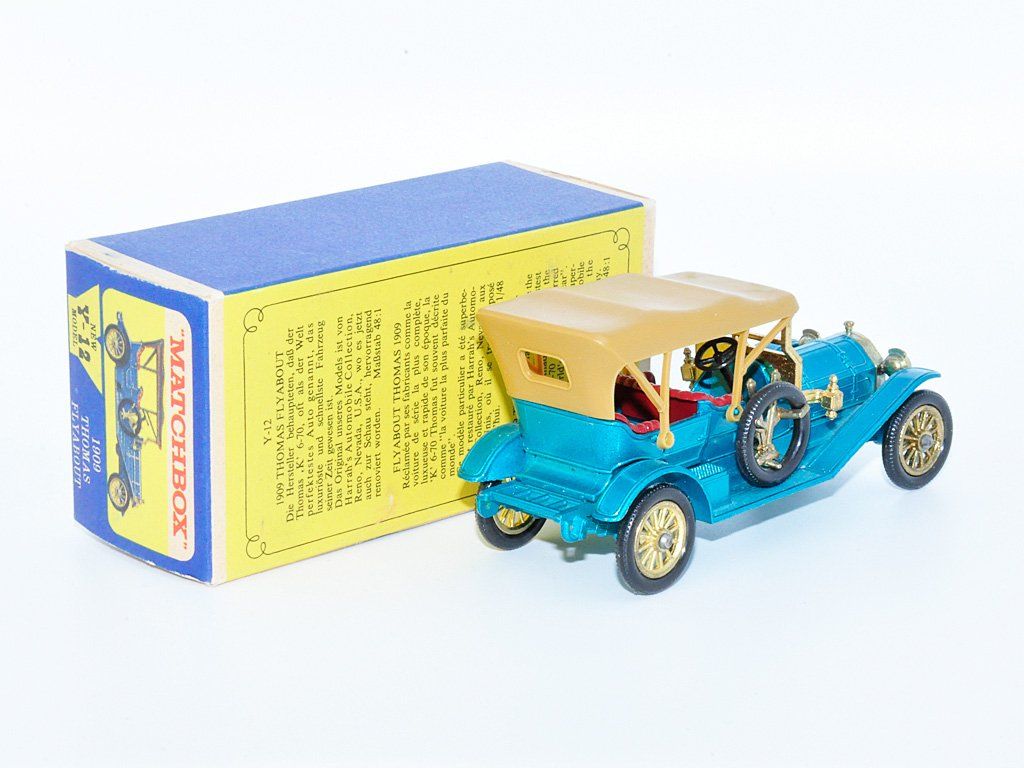 Matchbox Modellini d'auto: Matchbox MoY No.12 1909 THOMAS FLYABOUT / ORIGINALBOX – Usato da Zufikon venduto da MatchboxCorner 1