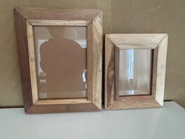 2 Massivholz-Bilder-/Fotorahmen Vintage-Stil