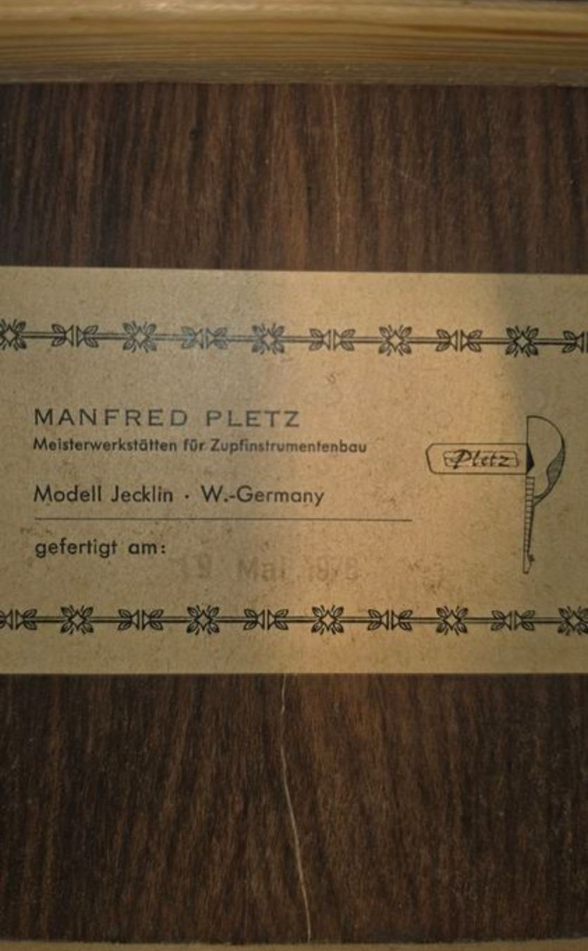 Musikinstrumente: Gitarre Manfred Pletz 1976  – Gebraucht aus Hausen am Albis von M.Kurz 4