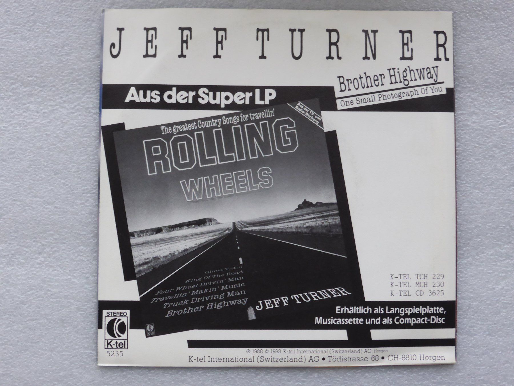 Dischi in vinile: Vinyl Single   JEFF TRUNER – Usato da Küssnacht am Rigi venduto da Mondkinder 3