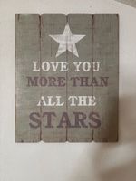 Bild Holz „love you more then all the stars“