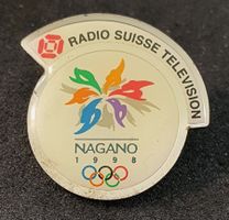 CC331B Pin NAGANO 1998 Olympic Games Radio Suisse Television