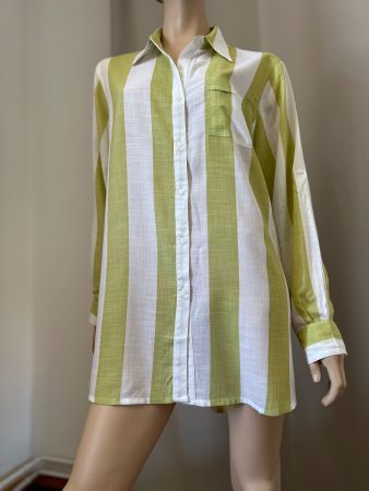 True Destinations Bluse/Strandbluse Weiss-Grün Gr. XL neu