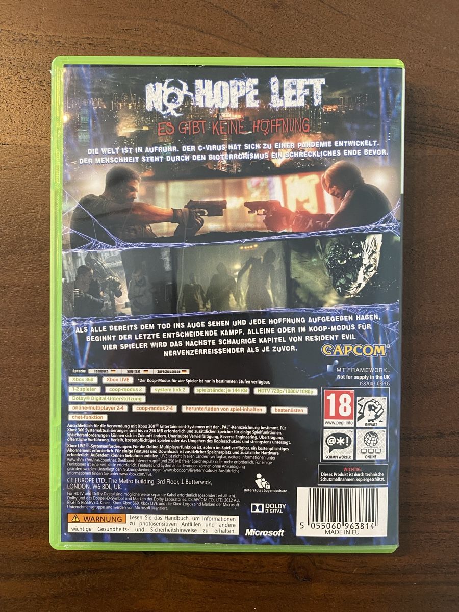 Microsoft Giochi: Resident Evil 6 für Xbox 360 – Usato da Thunstetten venduto da Virus_33 2