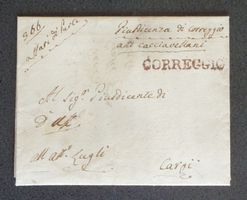 ITALIA 1818: Lettera da CORREGGIO a CARPI
