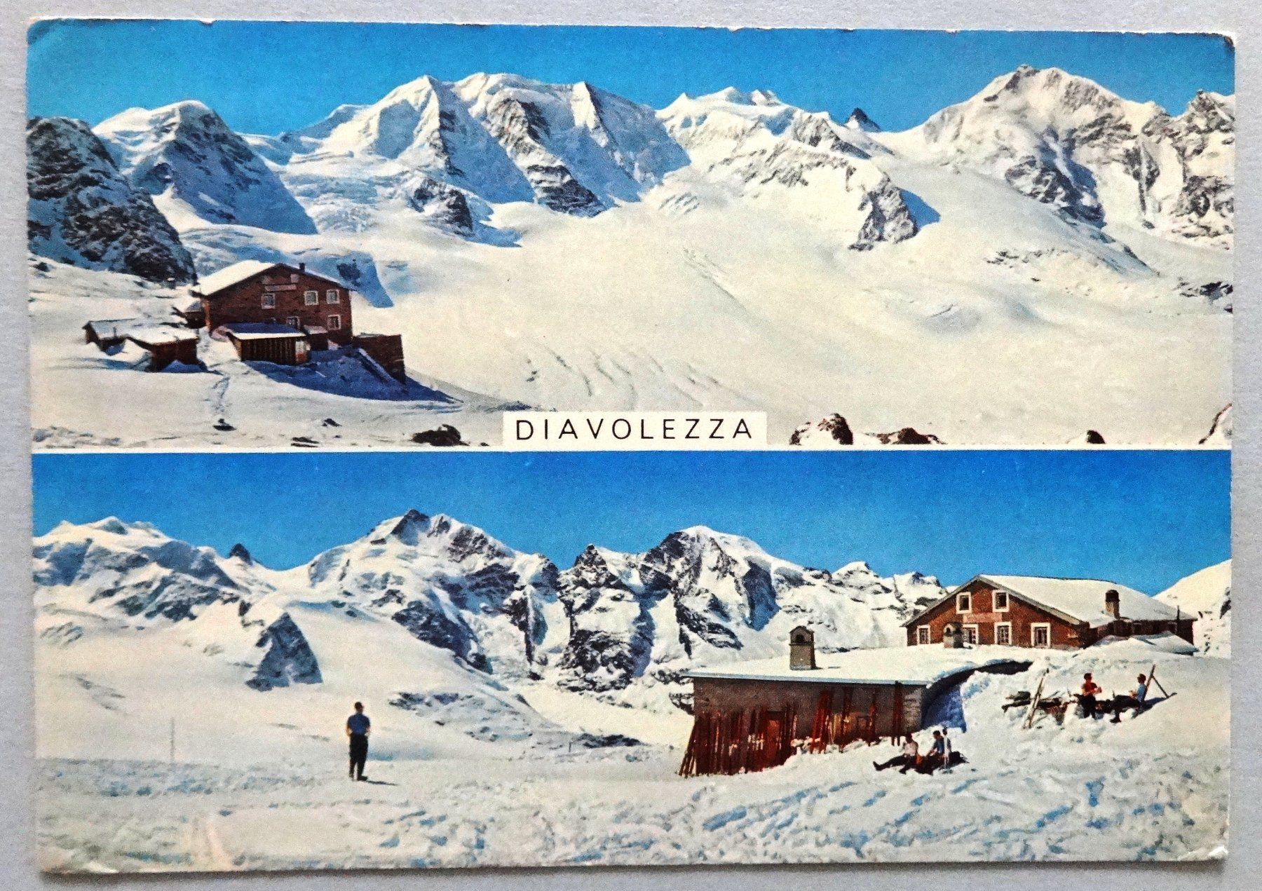 Cartoline postali: Panorama vom Berghaus Diavolezza, 2977 m ü.M. – Difettoso da Fétigny venduto da Billy2miny