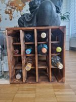 Geflämmtes Weinregal