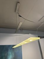 Moderne LED Pendelleuchte Metall Glas höhenverstellbar