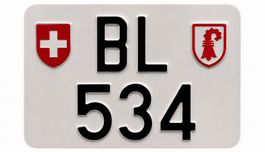 Motorrad Kontrollschild BL 534