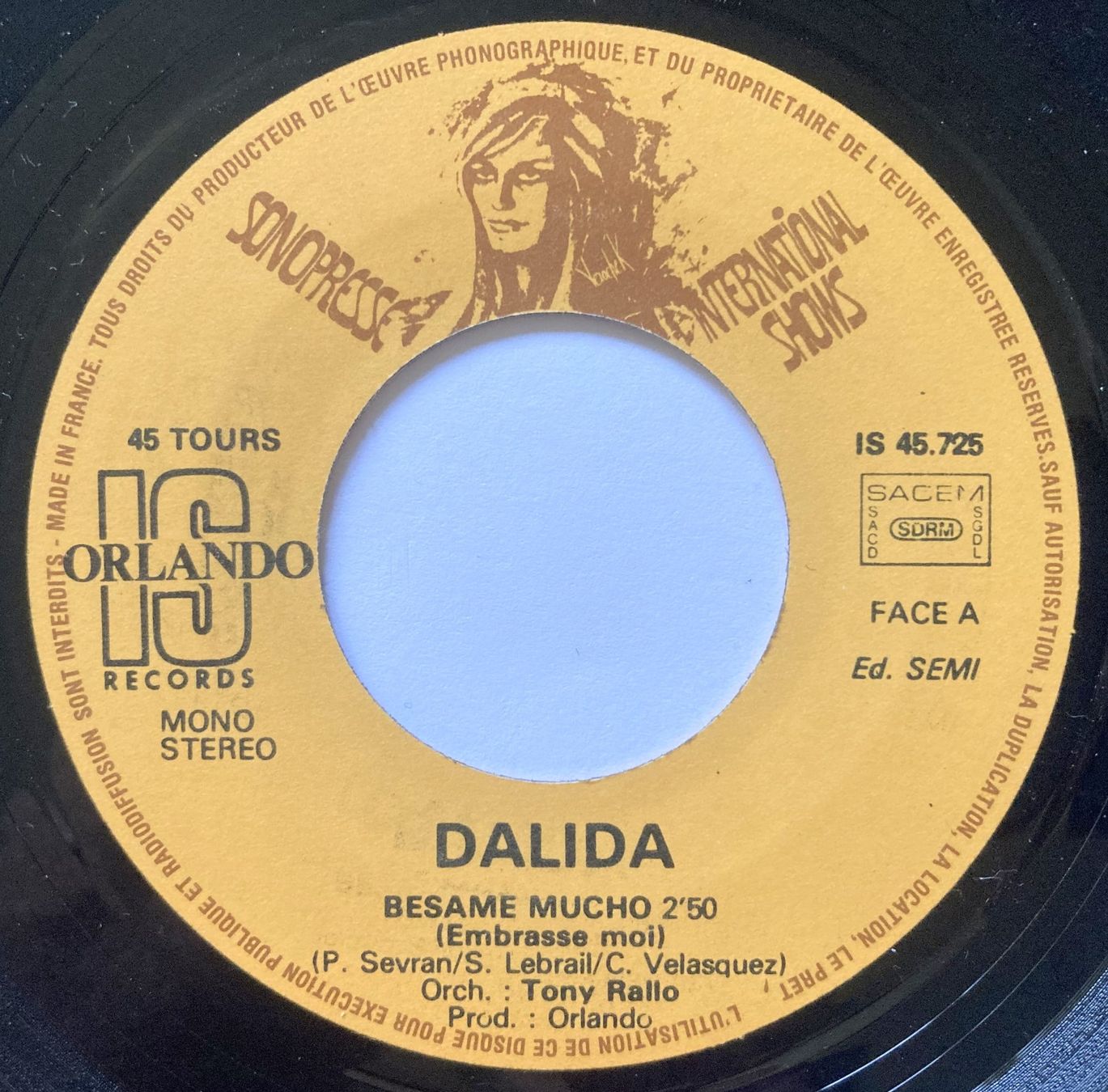 Vinyles: DALIDA - BESAME MUCHO – D'occasion à Bottens par hotter-than-hell 2