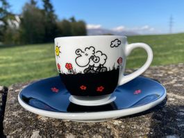 SHEEPWORLD  ESPRESSO-TASSE  MOCCATASSE MIT UNTERTASSE