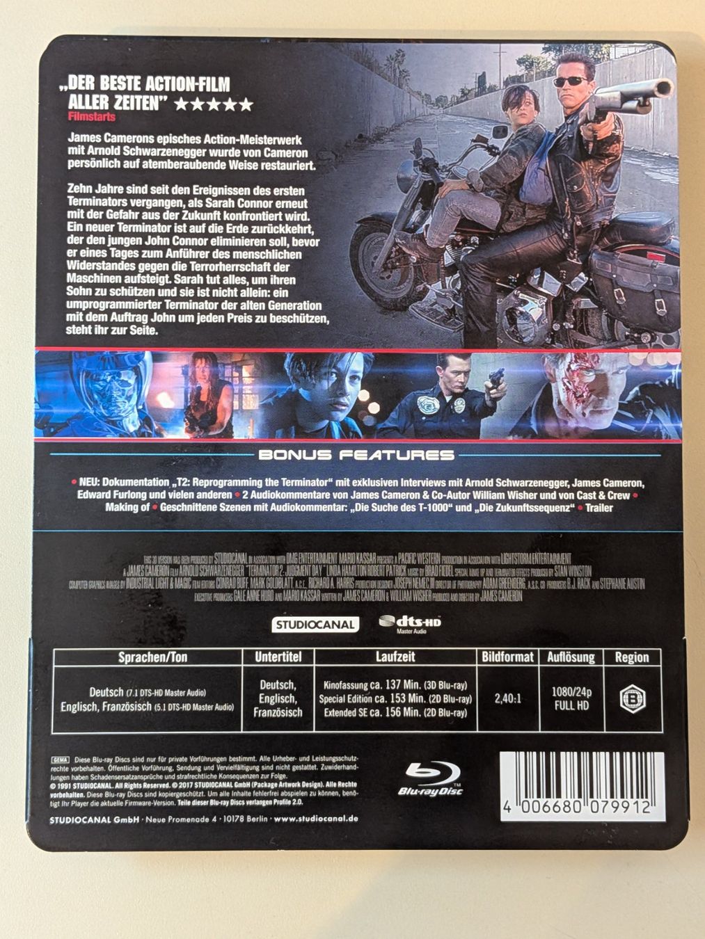 Tutti i DVDs: Terminator 2: Judgment Day - Steelbook [2 Blu-rays/2D&3D] – Usato da Port venduto da gecotom 1