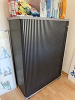 Rollschrank Büroschrank mit Jalousie schwarz grau