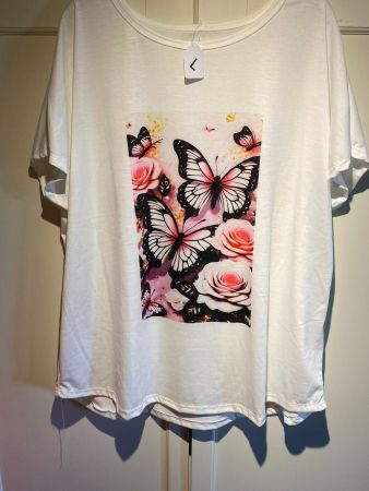 KURZARM SHIRT SCHMETTERLINGE,DAMEN
