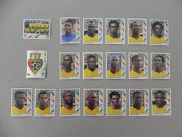 Panini Fussball WM 2006 Fehlliste Togo 511 - 529 Komplett !