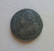 Frankreich ++ 2 Sols 1793 - Strassburg, gute Erhaltung