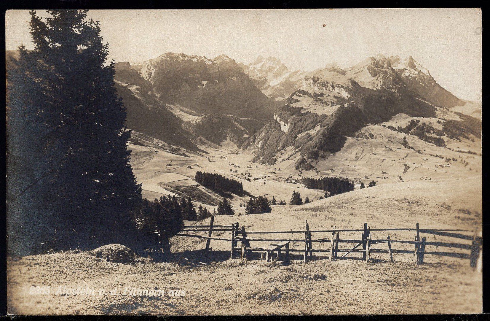 Cartoline postali: Alpstein  v. d. Fähnern aus – Usato da Aarau venduto da kufi44