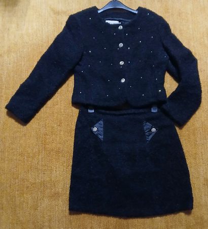 Elegantes Kostüm, Gr. 42, Italien, schwarz - klassischer