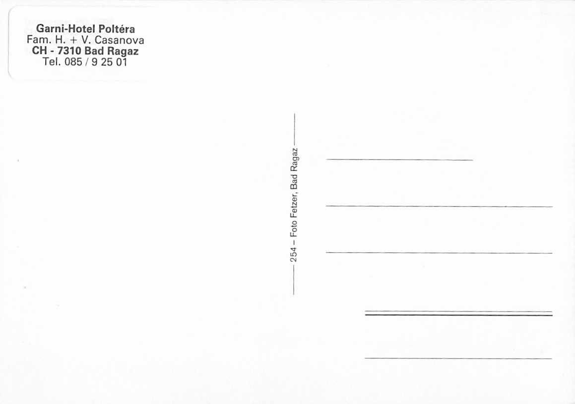 Ansichtskarten: Schöne Ansichtskarte Garni Hotel Bad Ragaz - ab 1.-- – Gebraucht aus Winterthur von SchatzchischtliWinti 1