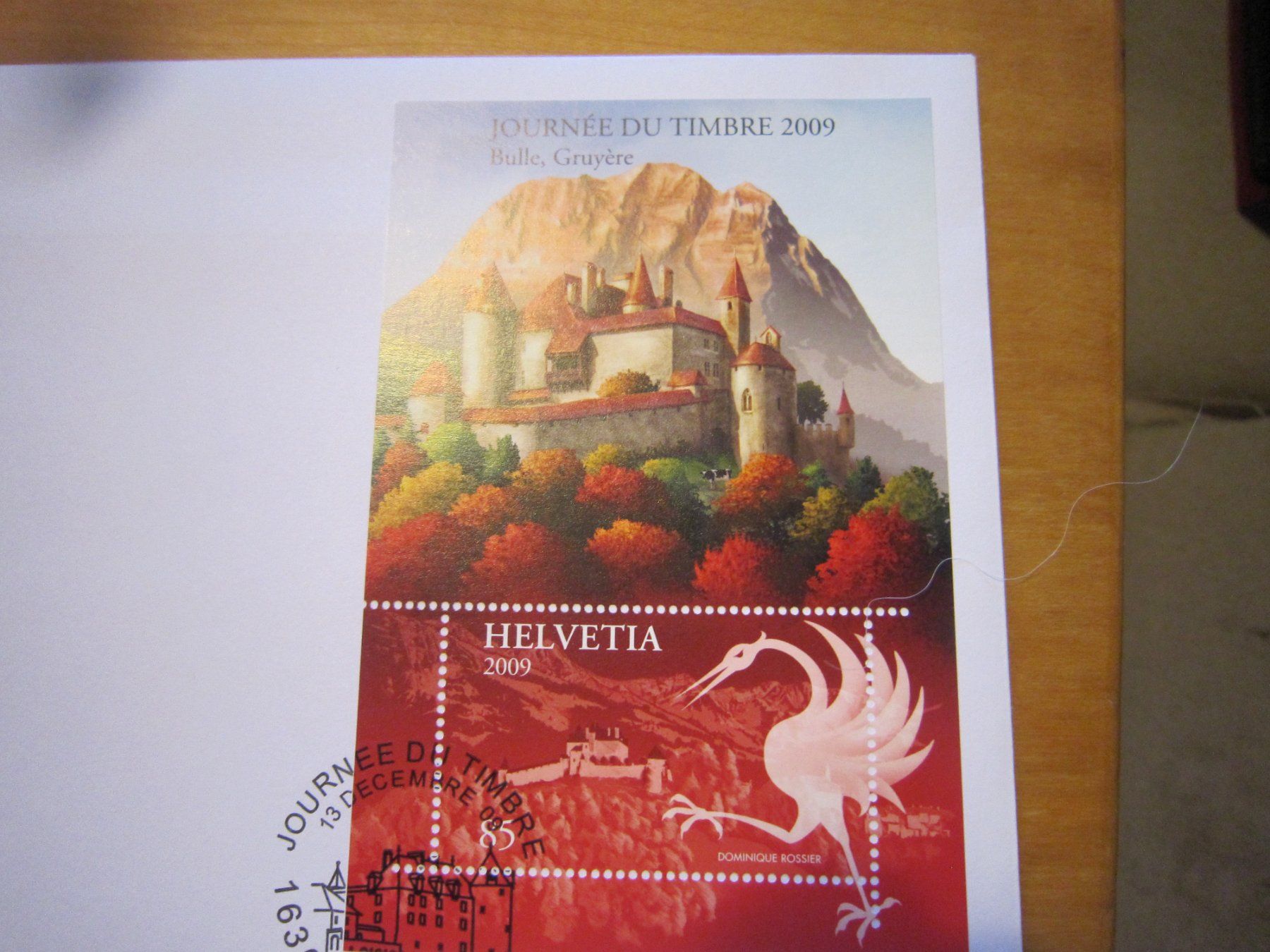 Alle Briefmarken: 2009 Journée du timbre Bülle Block auf Brief – Gebraucht aus Giubiasco von sal_9j6w 1