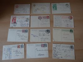 Interessantes Ganzsachenlot ab uralt ab CHF 1.--