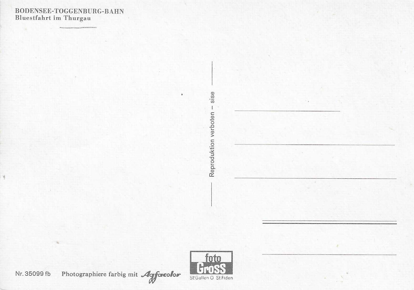Cartoline postali: Bodensee-Toggenburg-Bahn – Nuovo (secondo la descrizione) da Rothrist venduto da Stranglehold 1