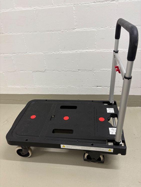Plattformwagen Klappbar – 400 Kg Tragkraft, 4 Räder (2 Fest, 2 Lenkbar), Blau, Für Umzug, Lager & Reisen