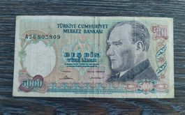 Türkei 5'000 Lira 1965, Pick 196A, rar !!!!!!