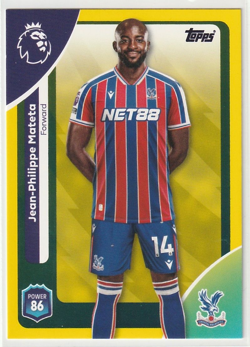 Topps Carte collezionabili: 2026 Topps Premier League Mateta Yellow Parallel – Nuovo (secondo la descrizione) da Biel/Bienne venduto da historian-198