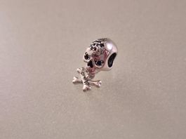 Silber Charm Totenkopf +Garantie