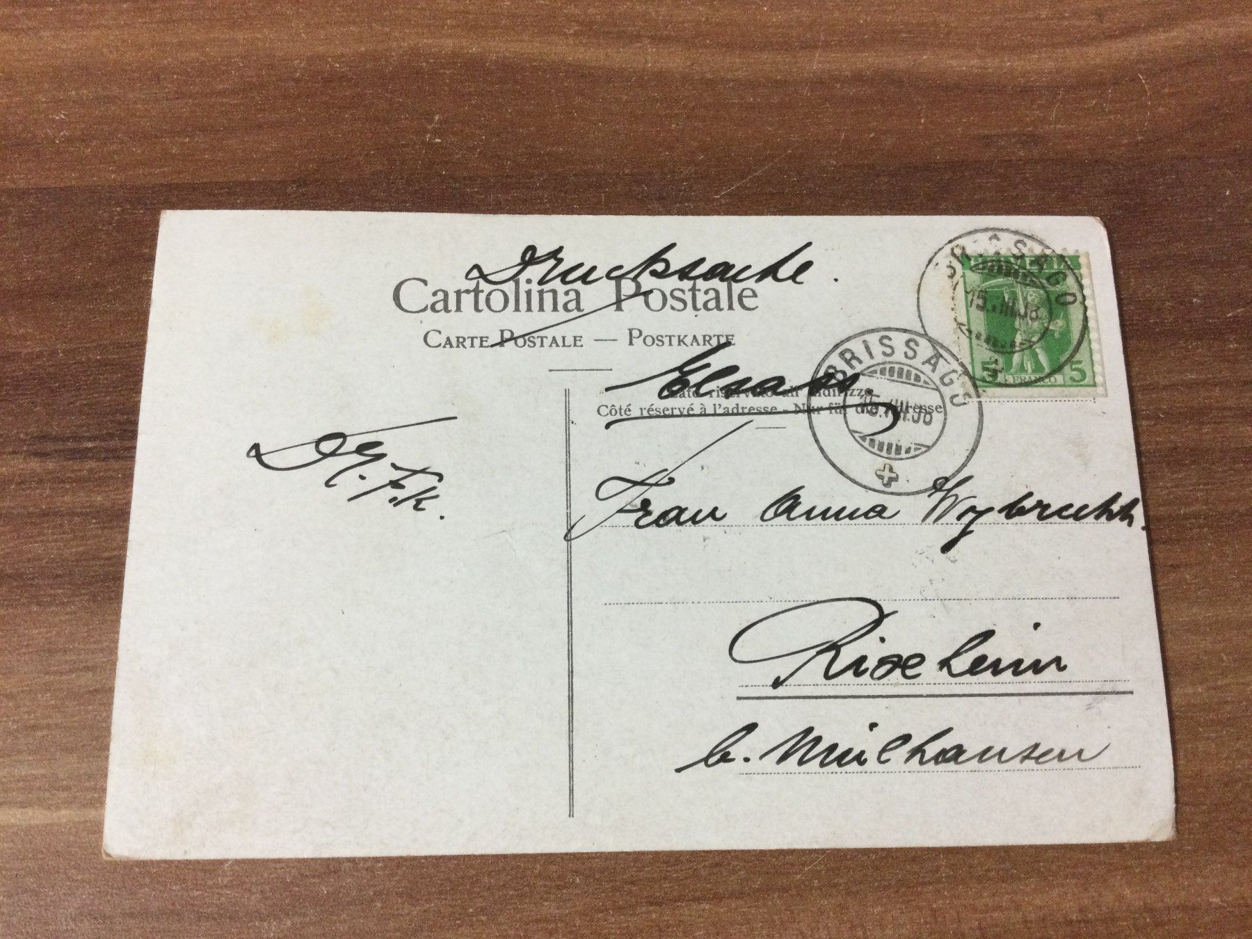 Cartoline postali: Antike Ansichtskarte vom Grand Hotel Brissago – Usato da Wangen SZ venduto da kuriosum12 1