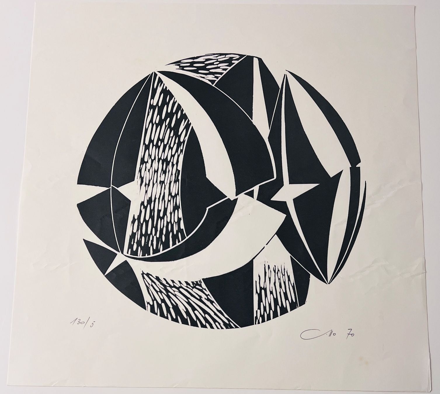 Xilografie: LINOL ODER HOLZSCHNITT UNLESERLICH SIGNIERT – Usato da Gersau venduto da grafik-kunst 7