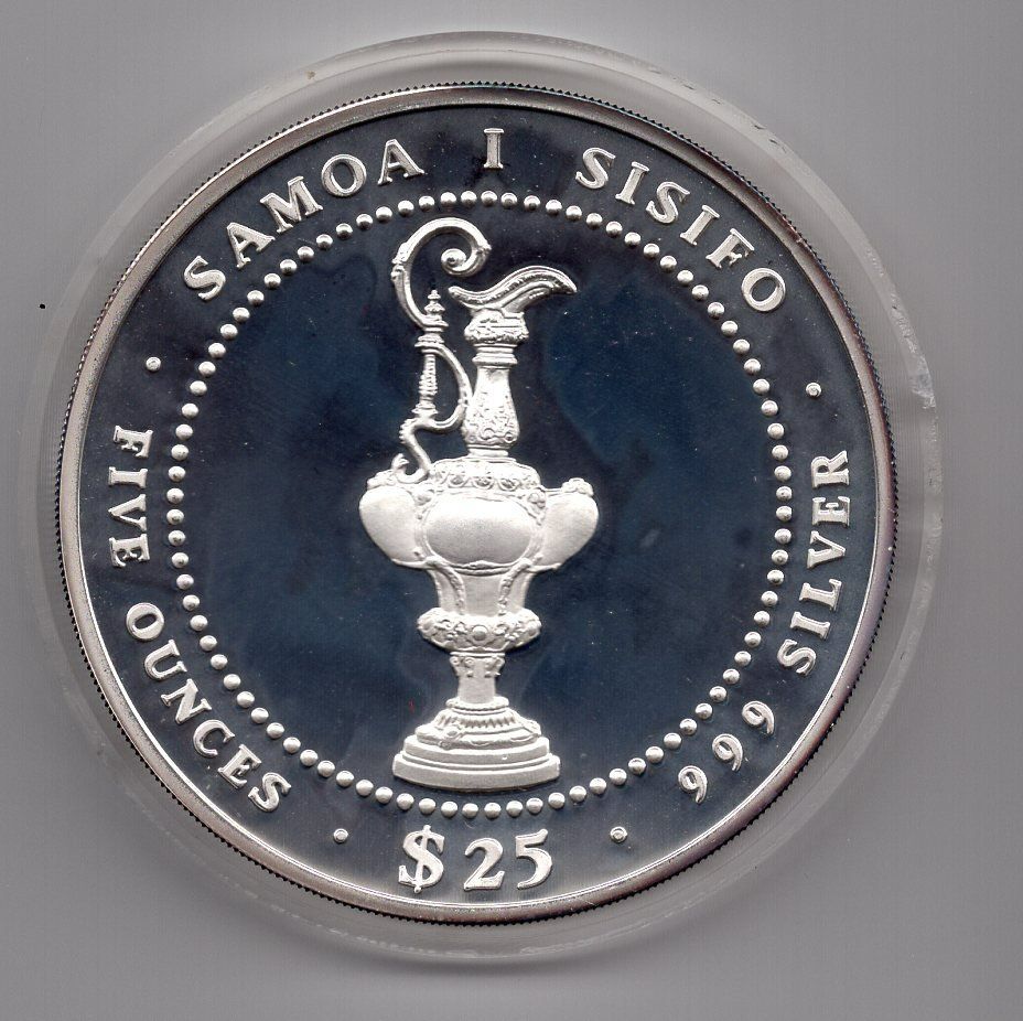 Tutti le monete: (1430) Samoa, 25 Jala, 1987, 5 Unzen, pp – Usato da Rüthi (Rheintal) venduto da erdnuessli1 1