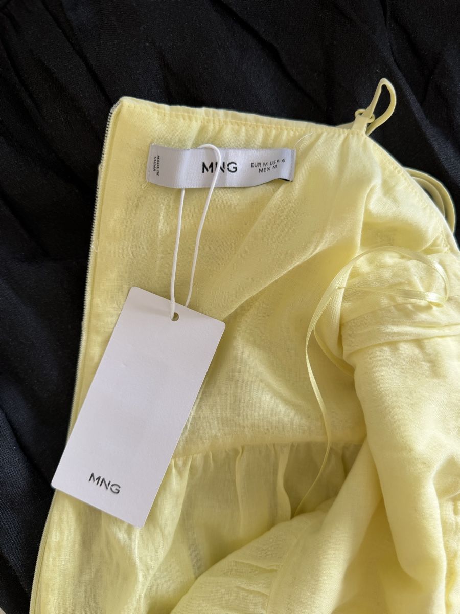 Mango Robes: Mango yellow mini dress size M new with tags – Neuf (Voir description) à Genève par nba_l98n 5