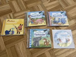 CD Set Kinderlieder Bauernhof Baustelle Tierkinder Maus