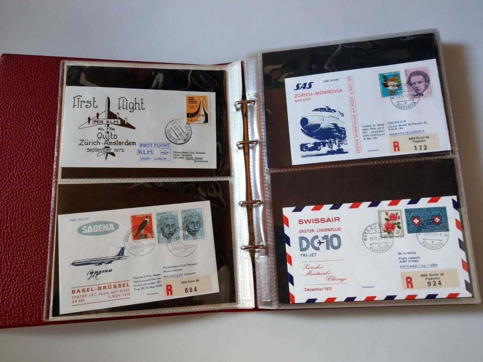 Tutti i francobolli: Sammlung 64 Erstflüge von 1972-1974 – Usato da Ettingen venduto da Kartenplanet 2