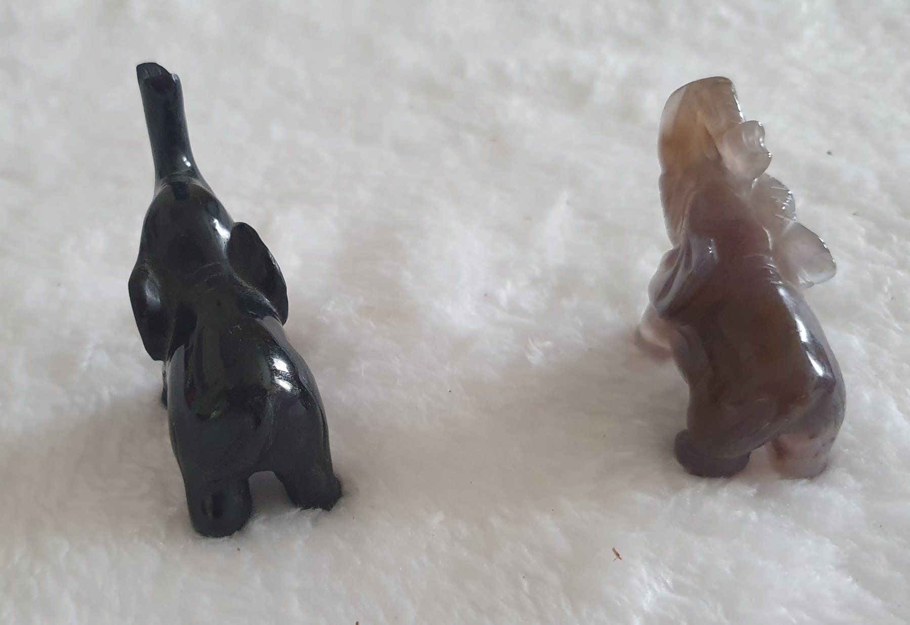 Statuette: 2er Set Deko Elefanten Figuren aus Stein – Usato da Auw venduto da beretta1966 3