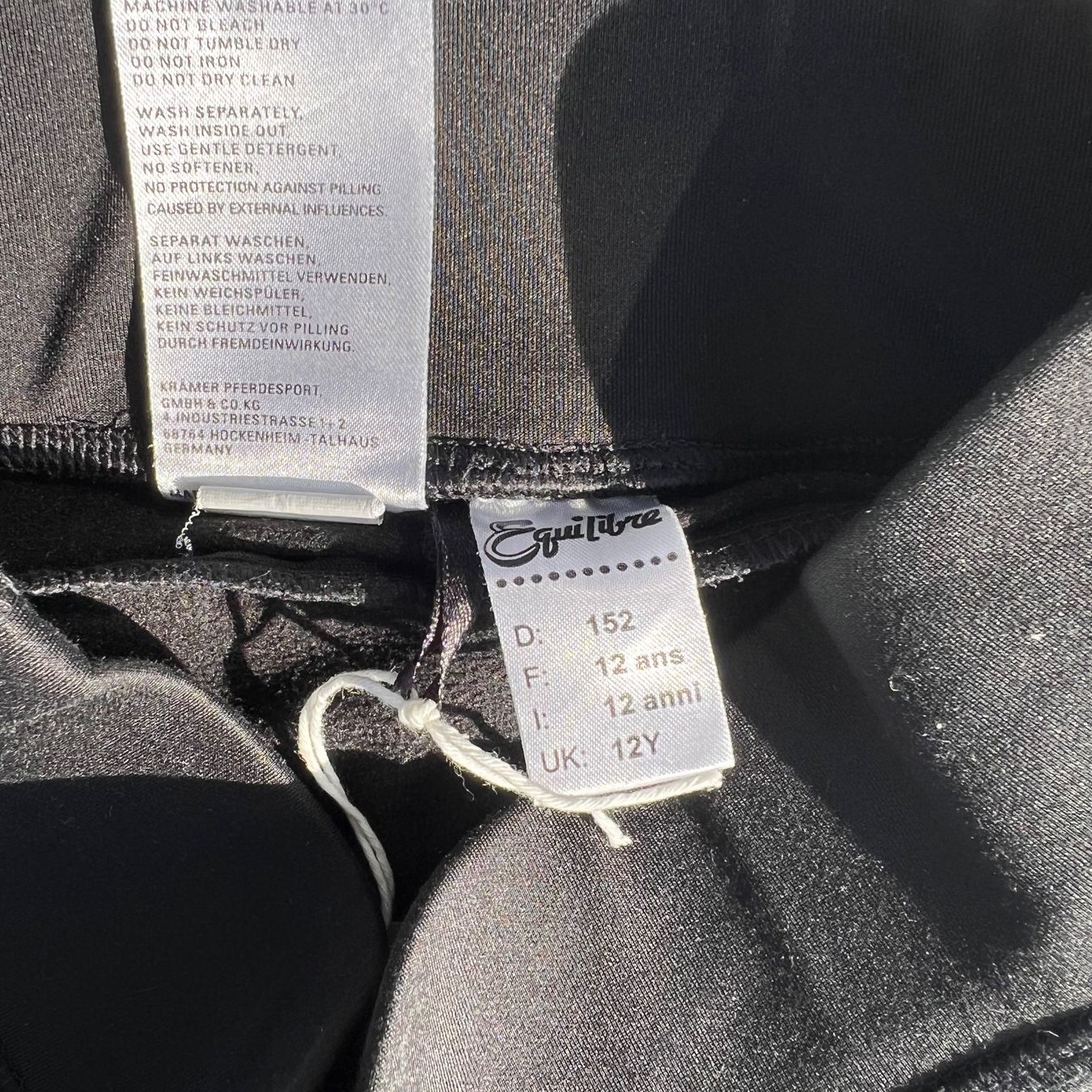 Pantaloni: Equilibre Reithose, Grösse 152, Schwarz, Top Zustand – Usato da Steinmaur venduto da HenSaa 1