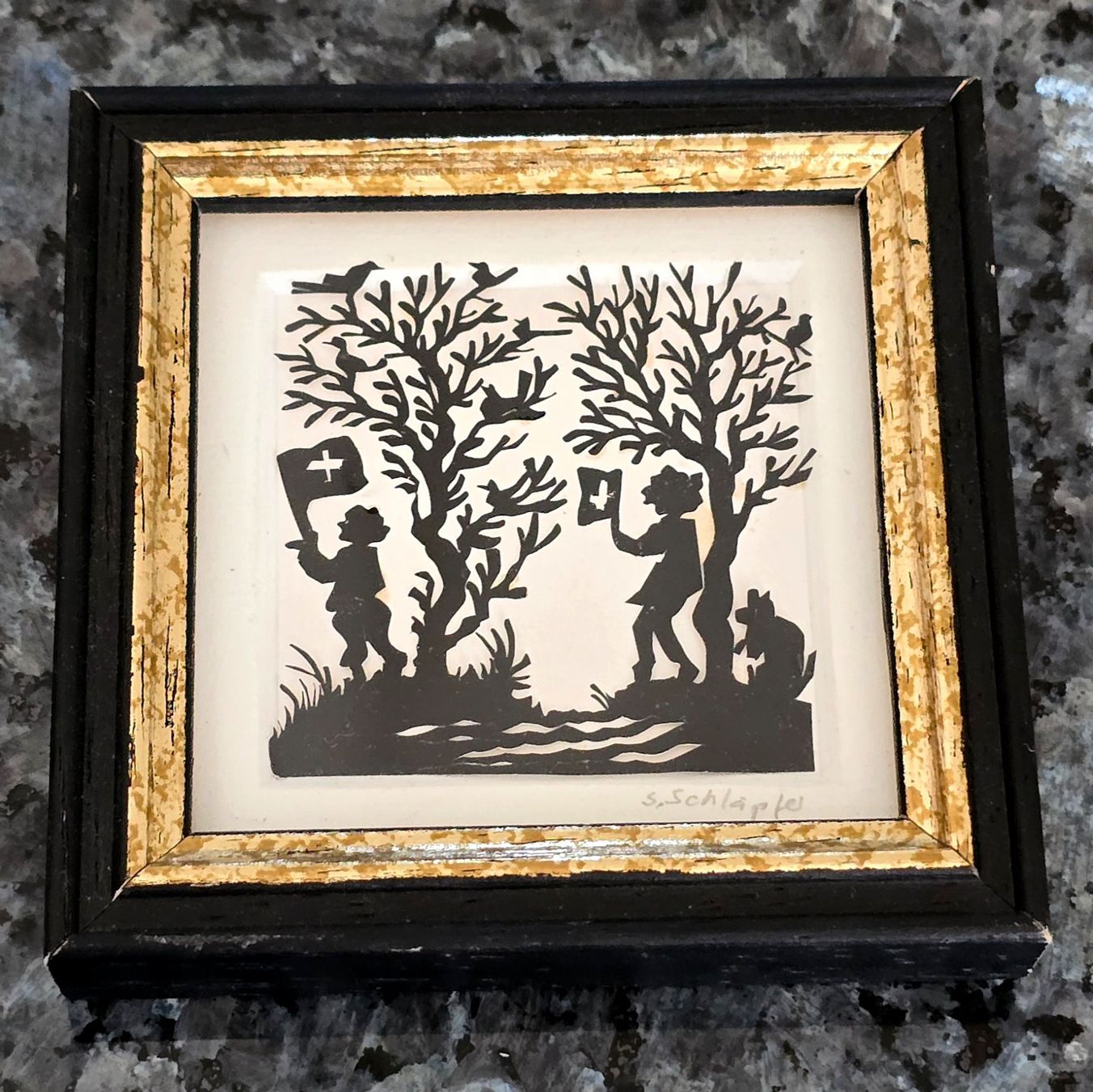 Grafica & Litografie: Original Scherenschnitt von Susanne Schläpfer. Handsigniert – Usato da Reinach BL venduto da Pendling 5