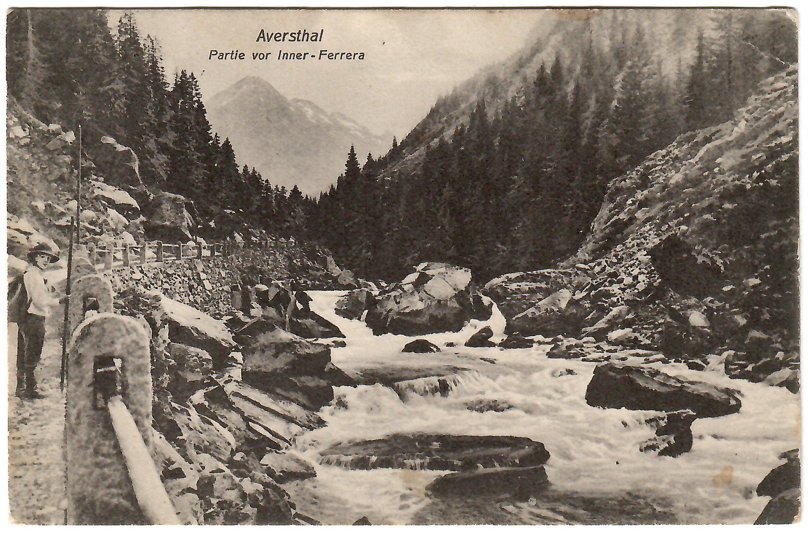 Cartoline postali: Ansichtskarte Aversthal,   Partie vor Inner - Ferrera – Usato da Kerns venduto da etma3