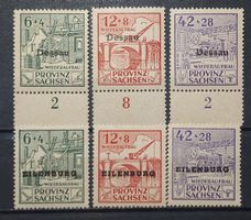 Nichtamtlich Desau/Eilenburg Mi-Nr. l-lll A Postfrisch