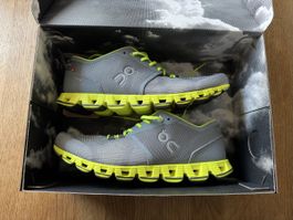 ON Cloud X Laufschuhe Herren M8.5 Grau Neongelb EUR 42