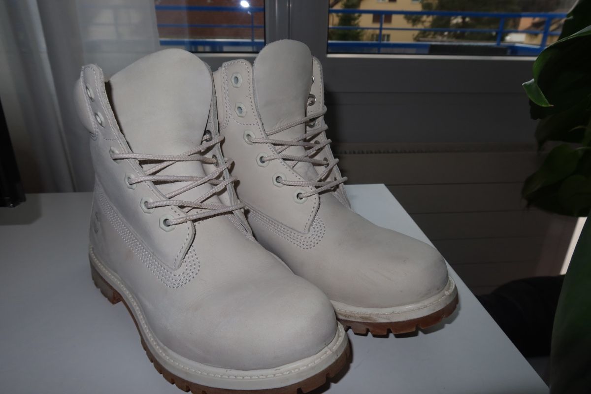 Timberland Damenschuhe: Timberland Schnürstiefel Weiß/Hellgrau – Neu (gemäss Beschreibung) aus Thayngen von Fxbienne 5