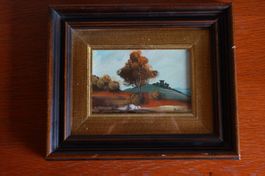 Italienische Miniatur-Landschaft mit Signature (Rossini)