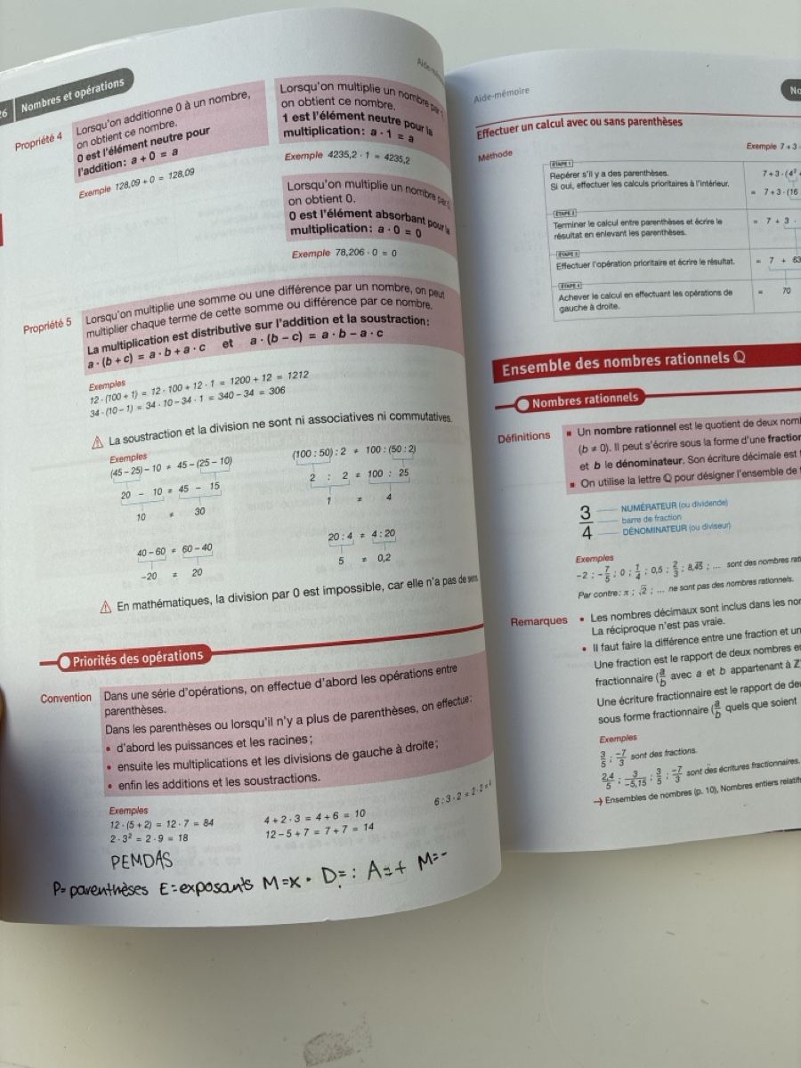 Libri: Mathématiques 9-10-11 Aide mémoire – Usato da Lucens venduto da metaD 2
