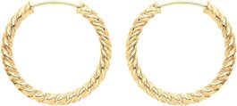 9 Karat (375) Gold Damen - Schlafer/Sleeper Ohrringe - 15mm