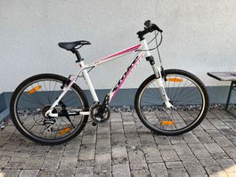 Mädchenvelo Stoke weiss pink 26"