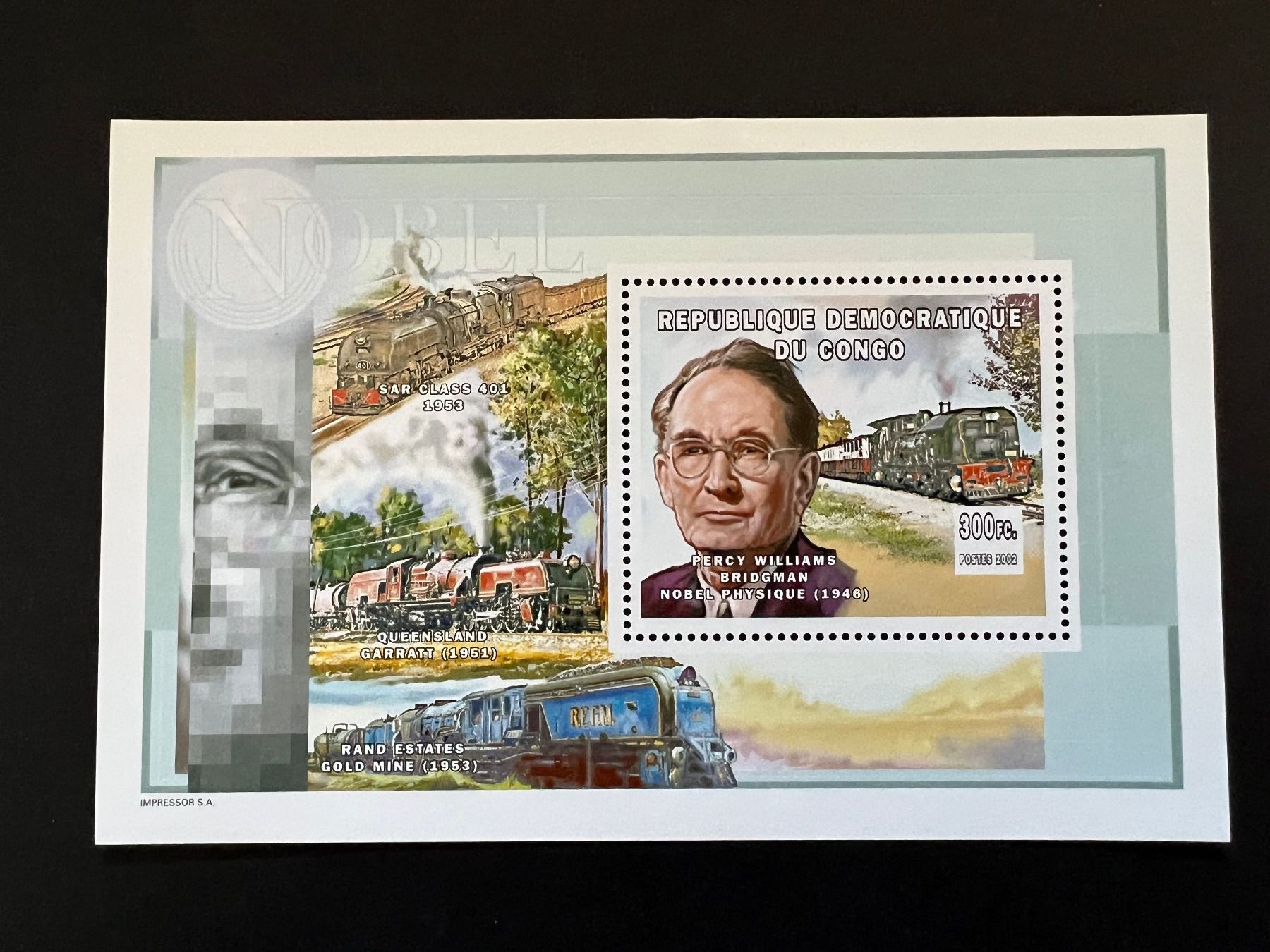 Alle Briefmarken: Kongo Eisenbahn Block  **  Luxus (B666) – Neu (gemäss Beschreibung) aus Hinwil von Sidi4