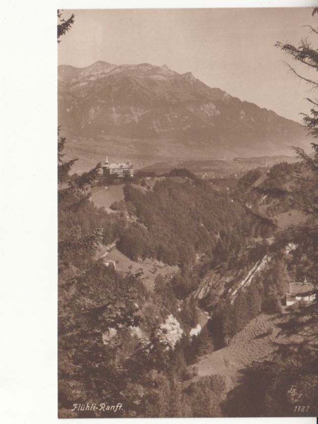 Cartoline postali: Flühli Ranft 1921 mit ST Kurhaus – Usato da Bürglen TG venduto da StampGraf